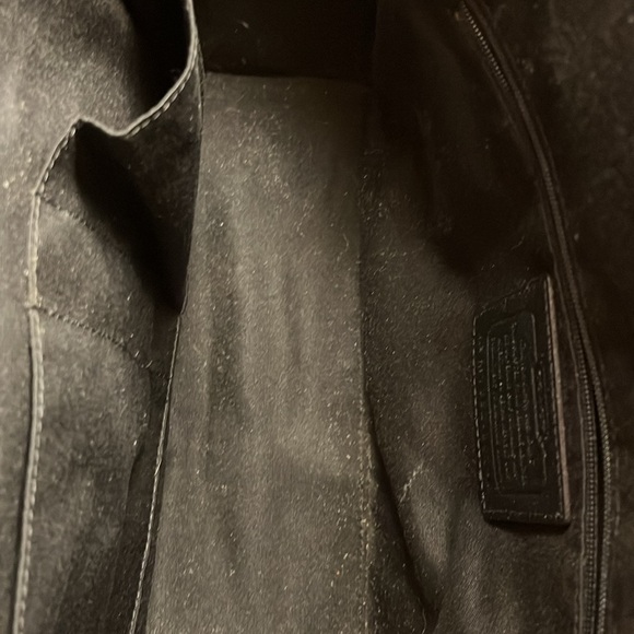 COACH Bleeker Riley saffiano large black leather purse, 30149, EUC